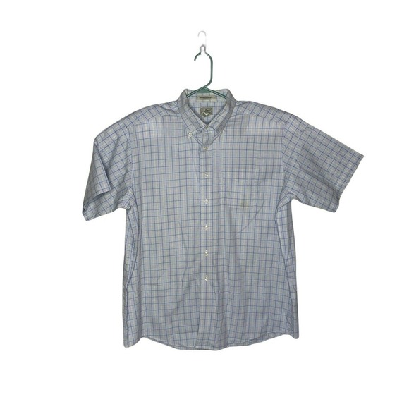 LL Bean Mens Wrinkle Resistant Short Sleeve Button Down Shirt SZ XL - Picture 1 of 7